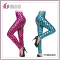 2015 europäischen Candy farbigen hohe Taille Sexy Meerjungfrau Skalen Leggings (SNDDK002)